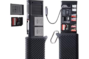 PGYTECH Lettore di schede CFexpress Tipo B/SD/Micro SD Lettore di schede di memoria USB 3.2 Gen 2 10Gbps CFexpress Tipo B/SD/TF/Nano Card Case, Compatibile con Windows/Mac/Linux/Android/iPad OS (Nero)