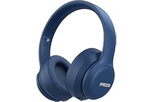 I LOVE E IFECCO IFECCO Cuffie Wireless Bluetooth Over Ear - Cuffie Wireless con Microfono,Cuffie Bluetooth Stereo HiFi Pieghevoli per Viaggio Iphone Computer TV