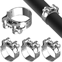 4 Colliers De Serrage Inox 48-51mm - Pour échappement Moto, Tuyaux, Réglables, Haute Résistance - 13