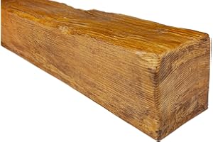 DECOWOOD DECO WOOD Deckenbalken ED104 aus Polyurethane, 2m Länge, PU Balken Holzoptik (hellbraun - 17x19cm) Innendekor Dekobalken Rohrabdeckung