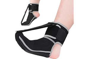 COMFORCE Einstellbar Plantarfasziitis Nachtschiene, Rutschfest Plantarfasziitis Socken zur Linderung von Fußschmerzen, Plantar Fasciitis, Achillessehnenentzündung, Fersensporn, FlachböGen, L(Schwarz)