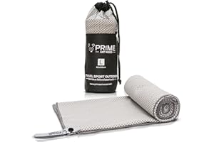 ‎PRIME ART WOOD PRIME ART WOOD Reisehandtuch Bambus - Schnelltrocknend, Ultraleicht & Extrem Saugfähig - Ideal als Bade- und Strandtuch - Alternative zu Mikrofaser Handtuch