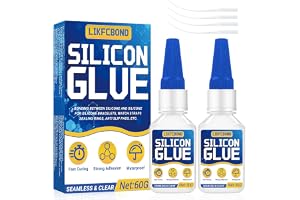 LIKFCBOND Silikonlim transparent 60g | vattentätt silikonlim | professionellt kontaktlim för reparation av silikon, TPU, mobilskal och silikontätningar