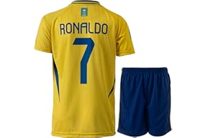 Hawkara NASSR Riyadh Al #7 Domicile 2024/2025 Ensemble short de football pour enfant avec tailles adolescentes