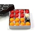 Funky Chalk Kids Small 38mm Economy RED & YELLOW Pool Balls - 16 Ball Set – 1 1/2 Inch Size