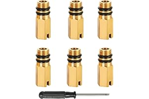 TOGTHERKINGS 6 Piezas Tapón ciego M10 tubo, Entrada de agua fría y caliente, tapones de latón, compatible con grifo de agua caliente, tubo flexible para baño y mezclador de cocina(Rosca de 10 mm)