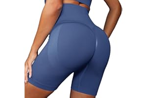 JTSONN Pantalones Cortos Mujer Scrunch Butt Lifting Short Deportivo Pantalon Corto Deporte Abdominal Sin Costuras Ciclismo Shorts Correr Mallas Deporte Cortas Leggings para Fitness Yoga Workout