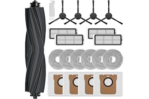 SpeHiate Accesorios de Recambios para Dreame L20 Ultra, Piezas de Repuesto para Dreame L20 Ultra Complete, 1 Cepillo Principales, 6 Paños Mopa, 4 Bolsas de Polvo, 4 Filtros, 4 Cepillos Laterales