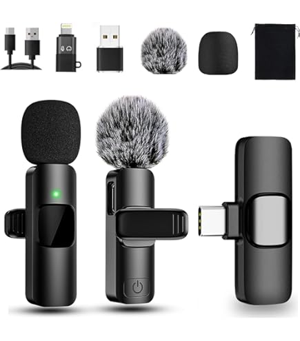 Microfono Lavalier Wireless DDKJ - Per IPhone, Android, PC, Con Riduzione Rumore, Ideale Per Video E Podcast - Foto 8