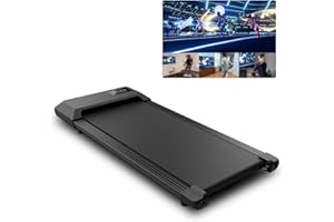 Superun Tapis Roulant Elettrico, Walking Pad 1-6KM/H Tapis Roulant Salvaspazio con Telecomando e Display LCD, Treadmill Capacità Massima 136 Kg, Installazione Gratuita…