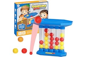 Yhjxly Bouncing Ball Tischspiel,4 Shots Desktop Bouncing Toy,2024 Neues Bounce Off Game,Jumping Ball Tabletop Ping Pong Spielballspiel,Bounce Ball Party Game,Spiele für Kinder