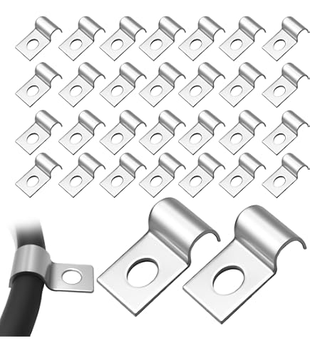 Lot 30 Colliers De Fixation Inox 12 Mm - Collier U Simple Trou - Grillage, Câble, Tuyau 12.5 Mm
