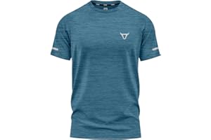 TORO ACTIVA Mens T Shirt Premium Quality Tee with Melange Effect Reflective Logo Comfortable FitAthletic Fit Moisture Wicking Sports Style T-Shirts