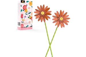‎JMBRICKLAYER JMBricklayer Blumenstrauß Bausteine, Blumen Sets für Erwachsene, Aesthetic Room Decor, Botanical Collection, Geschenke für Frauen,Mutter,Ehefrau,Freundin(2 Rote Gerbera)