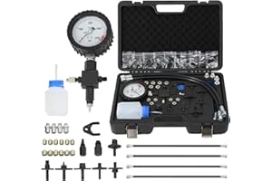 NICCOO Common Rail Diesel High Pressure Tester Kit 2000bar Pressure Testing Gauge Pressure Diagnostic Tool with Injector Pipe Blanks