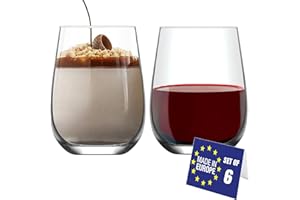 NORDIC SCHILLER Grand Verre à Eau Qualité Supérieure Lot de 6, 475ml 100% SANS PLOMB Verres à Cocktail, Verres a Eau, Passe au Lave-Vaisselle, Verres à Vin Gin Tonic