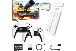 ASTEKID 2025 Retro Konsole mit über 20.000 Spielen, 23 Emulatoren, 4K HDMI Plug & Play Spielkonsole mit 2.4GHz Wireless Controllern mit Schalter, Unterstützt TV & Projektor (G2)