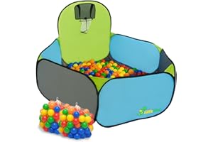 LittleTom Piscina de Bolas Pop-up para Jugar Baloncesto 120x100cm Incl 200 Bolas