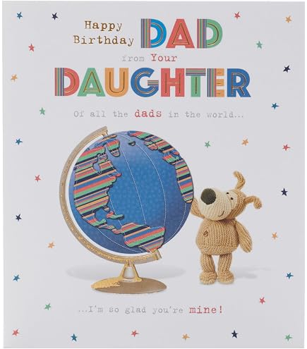 Boofle Geburtstagskarte Für Den Ehemann - Süßes Design Mit Goldfolie & Bastband, 16.5x25.4 Cm