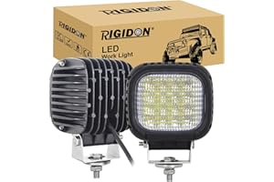 ‎RIGIDON RIGIDON LED-Scheinwerfer, Traktor, Flutlicht, 12,7 cm, 48 W, 4800 Lumen, 12/24 V, für Auto, Geländewagen, SUV, UTE, ATV, 4x4, Boot, LED-Arbeitsleuchte, wasserdicht
