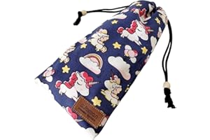 SLEMON s.lemon Sacchetto per Scarpe Danza,Tela Latino Punta Ballet Borsa Blue Girl