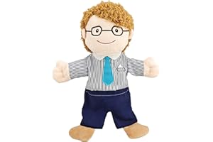 LOMTRATS Marionette a mano per bambini,Include nonno,nonna,papà,mamma,figlia,figlio con bocche aperte mobili,perfette per raccontare storie,insegnare,regali di compleanno,1Pcs