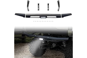 SAUTVS Ranger XP 1000 Rear Bumper with Light, Rear Brush Guard with LED Accent Light for Polaris Ranger 1000/ XP/CREW 2018-2025 Accessories (Replace #2882529)