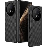 MEMELOKA Case for Honor Magic V5 5G, [Anti-Shock][Anti-fingerprint] PU Leather + Hard PC Carbon Fiber Texture Case for Honor