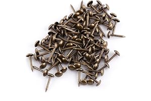 Haosie Upholstery Tacks, 100PCS Carpet Tacks, Split Pins Craft, Paper Fasteners, Upholstery Nails for Wood Wall Crafting Stairs Outdoor 6 * 14mm