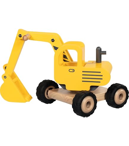 Goki - Camion Grue Avec Remorque - Jouet En Bois Multicolore Pour Enfants (55875)