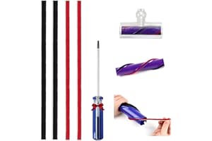 KiimSin 4 Strisce di Peluche di Ricambio per Dyson Original V8 V10 aspirapolvere Direct Drive Rolling Roller Brush Strips con cacciavite