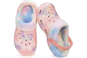 Pyrathon Zuecos Invierno de Mujer Clasico EVA con Forro Pantuflas Caliente 36-41EU