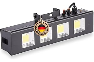 ‎ETEC ETEC Professional LED Stroboskop PRO 4x50 Watt COB Blitzer Strobe DJ Effekt Party Disco Club Event Dimmbar Veranstaltung Bühnenbeleuchtung Licht