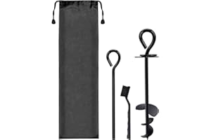 TOFEER Hunde-Bodenanker, Schwerer Hunde-Anlegepflöcke für Terrasse, Camping oder Strand, Hunde-Bodenpflock, hält Hunde über 150 lbs