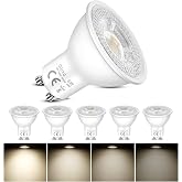 GU10 Spot Dimmable LED Bulbs, Neutral White 4000K, 5W Equivalent to 50W Halogen, 500 Lumens, 120&deg; Beam Angle, Low Consumption