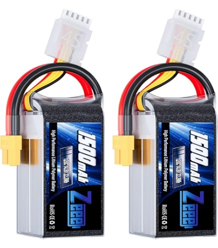 Zeee 4S Lipo Battery 3700mAh 14.8V 60C RC Battery With EC5 Plug For RC Airplane Helicopter RC Boat UAV Drone FPV RC Car Truck Boat(2 Packs