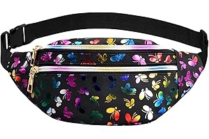 Xzeemo Marsupio Moda da Donna, Marsupio impermeabile, Donna Viaggio Marsupio Tracolla, con 2 Tasche con Cerniera Cinturino Regolabile per Escursionismo Corsa Attività All'aperto (Nero)