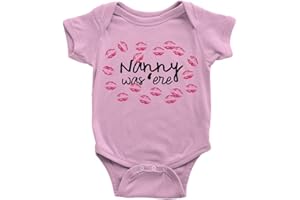 Kickass Tees Nanny was 'ere Babygrow Funny Kisses Nan Grandma Joke Body Suit Present Gift
