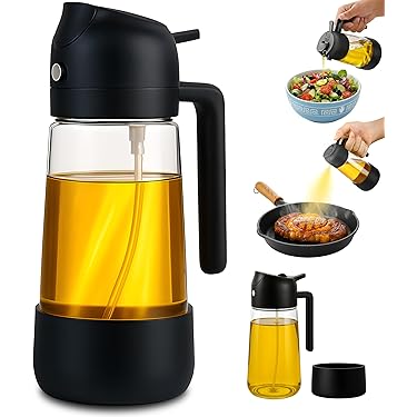 OLIVARA 500 Ml Spray Vaporisateur En Verre Et Verseur D'Huile