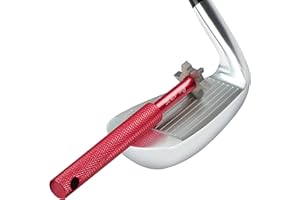 K&V GOLF K & V Golf Golf Club Groove Sharpener Tool - Golf Club Cleaner with 6 Cutters for Pitching, Sand, Lob & Gap Wedges & All Irons - 6 Heads Re-Grooving Cleaning Tool - Improves Backspin & Ball Control