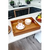 Deconox Akasya Ağacından L&uuml;x Mutfak Tepsisi 35 * 25cm, Akasya L&uuml;x Sunum Tepsisi, Akasya Tepsi