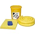 35 Litre Chemical, Acid, Hazmat Spill Kit in a Plastic Drum - Ideal for Hazardous Chemical Spill Containment in Garages, Workshops, and Laboratories