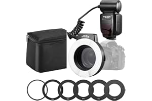 Macro Flash Ring,Ring Flash Nikon,K&F CONCEPT KF-150N I-TTL Flashing Rings with 52 55 58 62 67 77mm compatible with Nikon DSLR Cameras D7100 D7000 D5300 D5100 D3200 D3100 D7200 D500 D5600 D3400 D7500