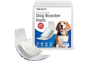 MICOOYO Doublures de Couches jetables pour Chiens mâles et Femelles, Super absorbantes, s'adaptent à la Plupart des Couches pour Chiens (Protection latérale Anti-Fuite) (M100)