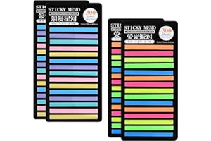 HEAVENLIFE Zakładki samoprzylepne, 1200 sztuk w kolorowe markery do stron, 25 x 28 mm strona samoprzylepna, przezroczyste indeksy, zakreślacze do notatek do książek (B)
