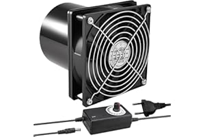 Joycabin Rohrventilator 100mm Abluftventilator Rohrlüfter mit Geschwindigkeitsregler, Rohrventilator Hitzebeständig Lüfter Leise Rauchabzug Ventilator für Küchen,WC,Gewächshaus,Garage,Luftzirkulation