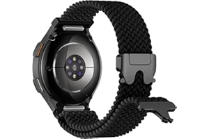 SOLOLUP One Click Braided Strap for Samsung Galaxy Watch 7 6 5 4 FE 40mm 44mm/6&4 Classic 46mm 42mm 47mm 43mm/5Pro 45mm Men/Women,No Gap Elastic Nylon Straps Parachute Sport Band for Samsung Watch 7 4 6 5 FE