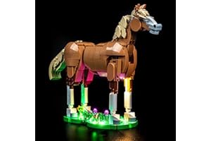 LocoLee Led Light Set Compatible with Lego 31166 Beautiful Horse Led Decoration Lighting Kit Compatible with Lego 3-in-1 31166 Building Blocks Model,Only Lights Set,No Model