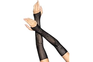 Leg Avenue Scaldabraccio A Rete Cucita Scaldamuscoli, Nero, Taglia Unica Donna