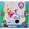 TOYZIEZ Pup Buddies Hero Rescue Team with Transformable Action Figure Toy and Vehicle with Light and Music, Collectible Action Figure for Kids Aged 3 and up (Pink Hero Dog)